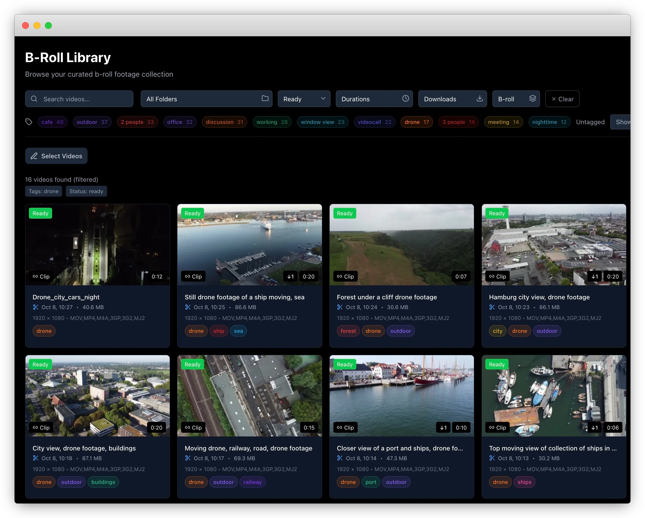 FootageFox Interface